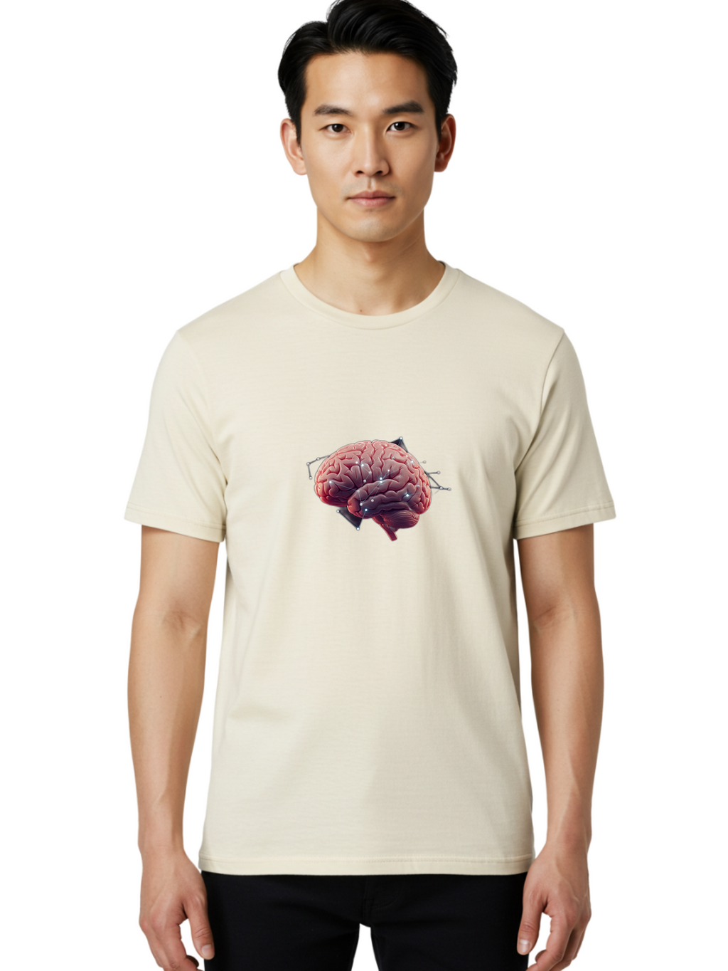 Brain-With-Electrodes Men'S Graphic Tee, 100% Cotton, Comfortable Casual Summer Wear, Machine Washable, Vintage Camera, Old Camera, Antique Camera, Black Camera, Classic Photography, Photography Equipment, Nostalgic Device, Film Camera, Bag214