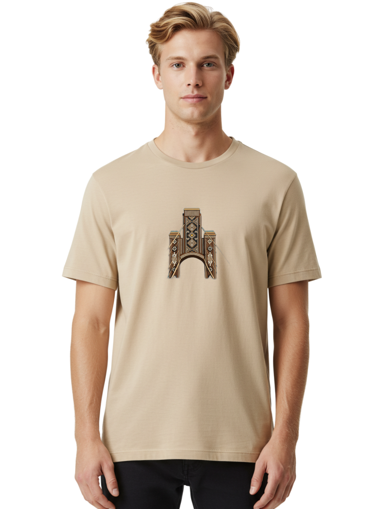 Brooklyn-Bridge Men'S Graphic Tee, 100% Cotton, Comfortable Casual Summer Wear, Machine Washable, Vintage Camera, Old Camera, Antique Camera, Black Camera, Classic Photography, Photography Equipment, Nostalgic Device, Film Camera, Camera Art Bag215