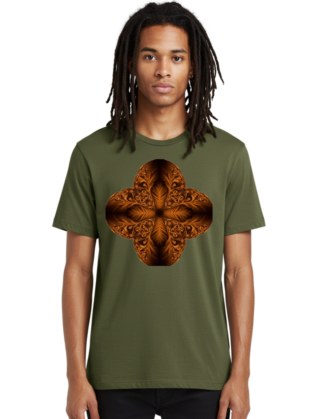 Brown-Fractal-Design Men'S Graphic Tee, 100% Cotton, Comfortable Casual Summer Wear, Machine Washable, Vintage Camera, Old Camera, Antique Camera, Black Camera, Classic Photography, Photography Equipment, Nostalgic Device, Film Camera, Bag216