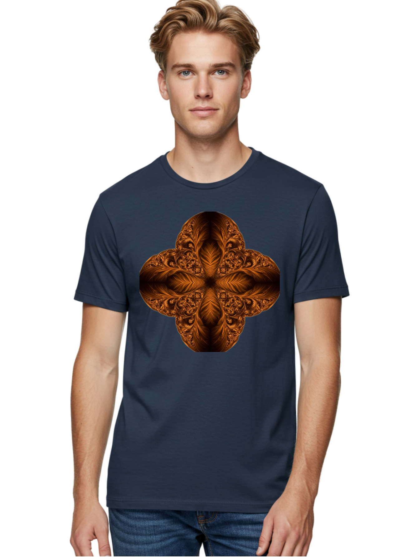 Brown-Fractal-Design Men'S Graphic Tee, 100% Cotton, Comfortable Casual Summer Wear, Machine Washable, Vintage Camera, Old Camera, Antique Camera, Black Camera, Classic Photography, Photography Equipment, Nostalgic Device, Film Camera, Bag216
