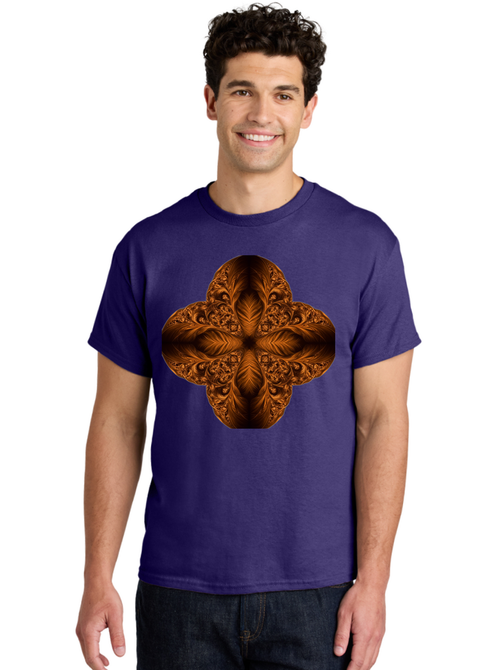 Brown-Fractal-Design Men'S Graphic Tee, 100% Cotton, Comfortable Casual Summer Wear, Machine Washable, Vintage Camera, Old Camera, Antique Camera, Black Camera, Classic Photography, Photography Equipment, Nostalgic Device, Film Camera, Bag216