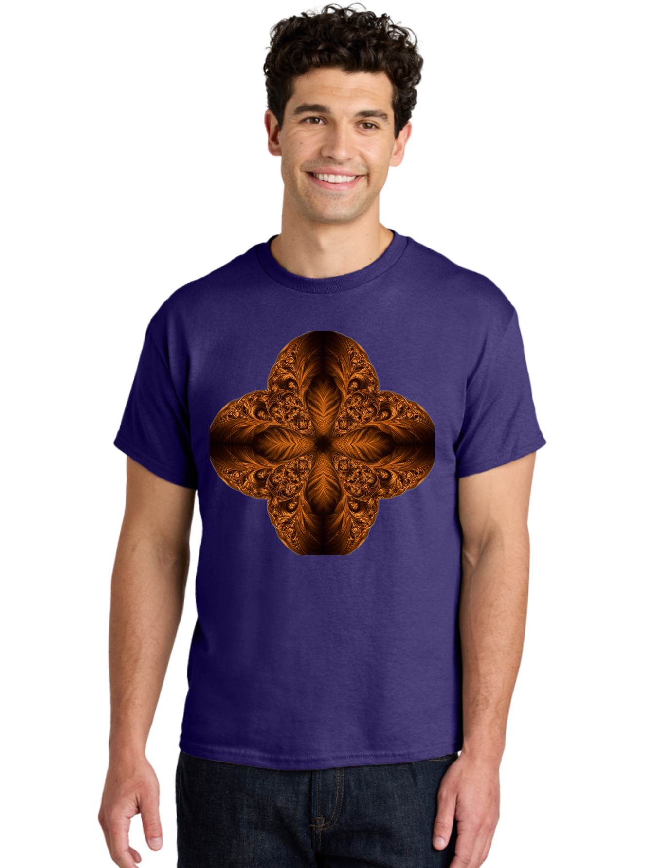 Brown-Fractal-Design Men'S Graphic Tee, 100% Cotton, Comfortable Casual Summer Wear, Machine Washable, Vintage Camera, Old Camera, Antique Camera, Black Camera, Classic Photography, Photography Equipment, Nostalgic Device, Film Camera, Bag216