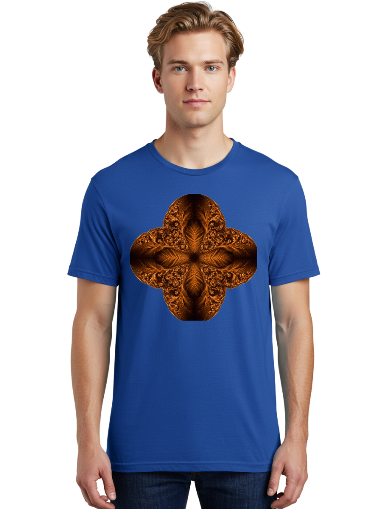 Brown-Fractal-Design Men'S Graphic Tee, 100% Cotton, Comfortable Casual Summer Wear, Machine Washable, Vintage Camera, Old Camera, Antique Camera, Black Camera, Classic Photography, Photography Equipment, Nostalgic Device, Film Camera, Bag216