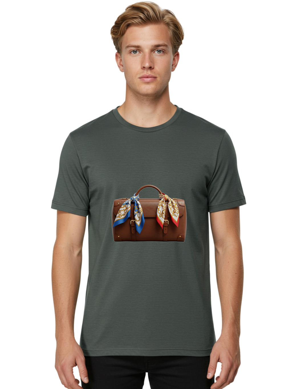 Brown-Leather-Handbag Men'S Graphic Tee, 100% Cotton, Comfortable Casual Summer Wear, Machine Washable, Vintage Camera, Old Camera, Antique Camera, Black Camera, Classic Photography, Photography Equipment, Nostalgic Device, Film Camera, Bag218