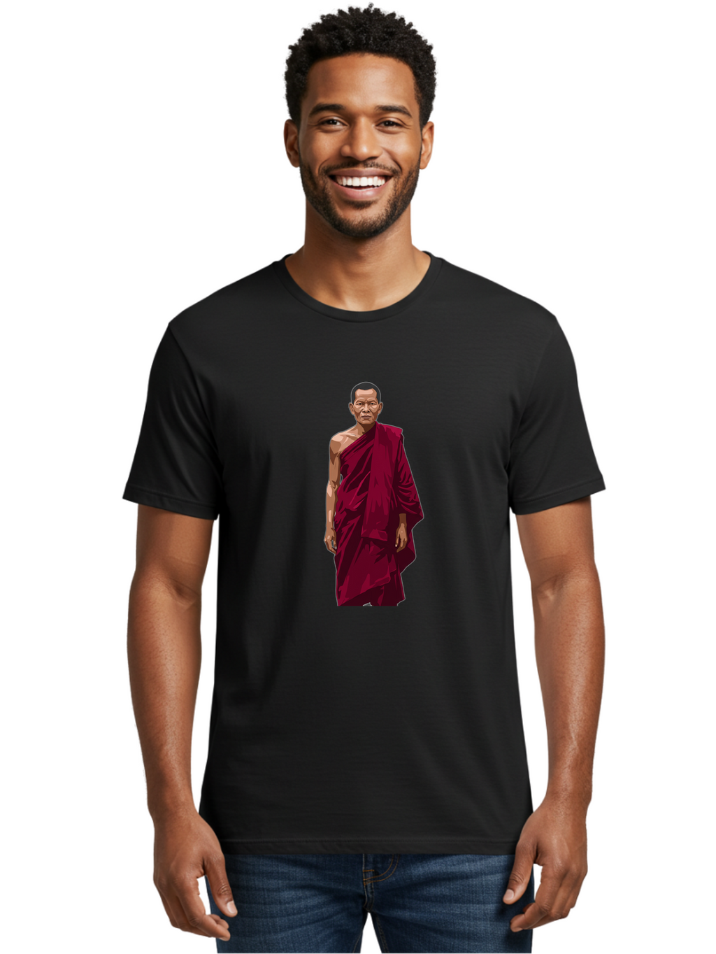 Buddhist-Monk-1 Men'S Graphic Tee, 100% Cotton, Comfortable Casual Summer Wear, Machine Washable, Vintage Camera, Old Camera, Antique Camera, Black Camera, Classic Photography, Photography Equipment, Nostalgic Device, Film Camera, Camera Art Bag224