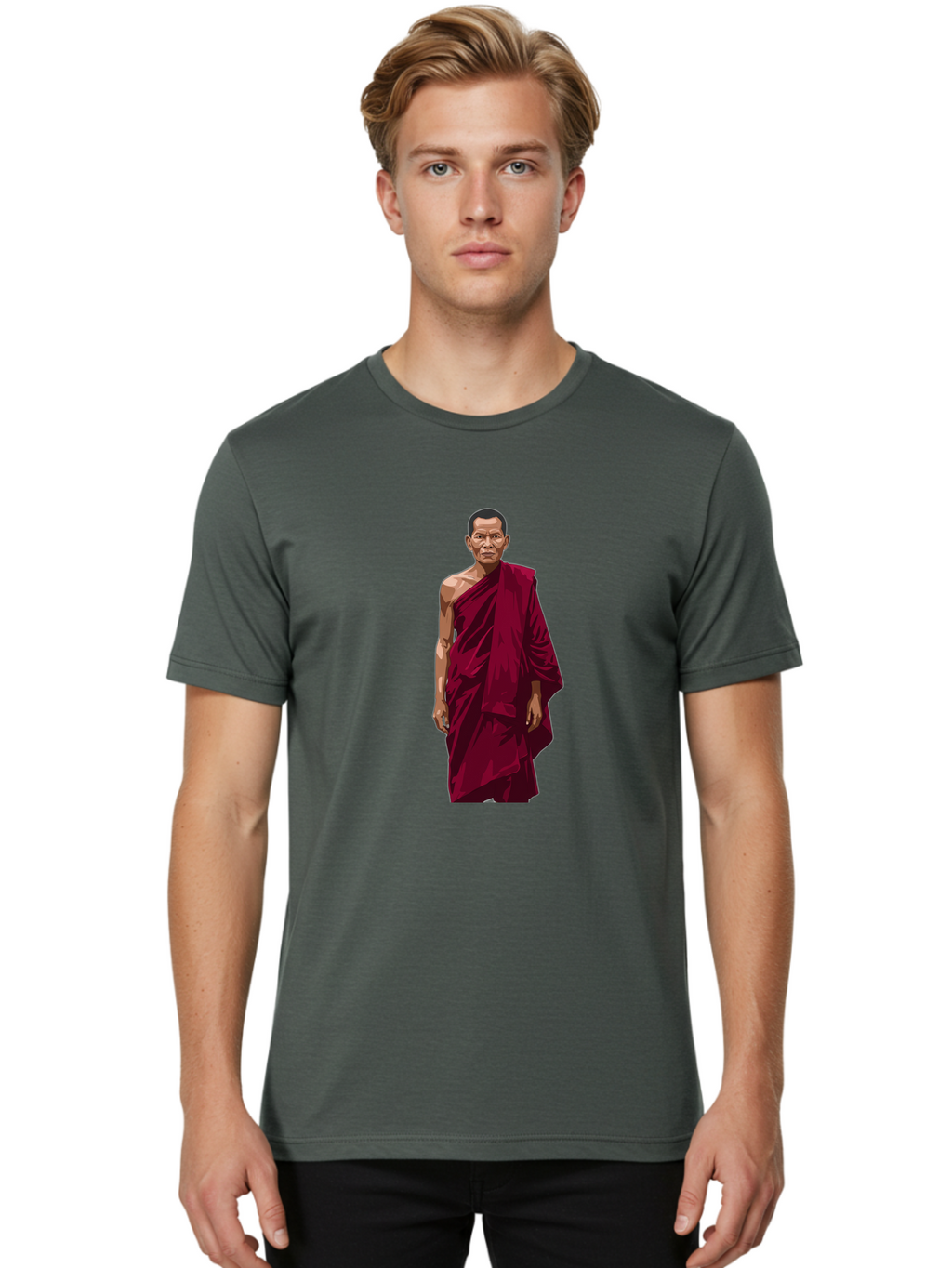 Buddhist-Monk-1 Men'S Graphic Tee, 100% Cotton, Comfortable Casual Summer Wear, Machine Washable, Vintage Camera, Old Camera, Antique Camera, Black Camera, Classic Photography, Photography Equipment, Nostalgic Device, Film Camera, Camera Art Bag224