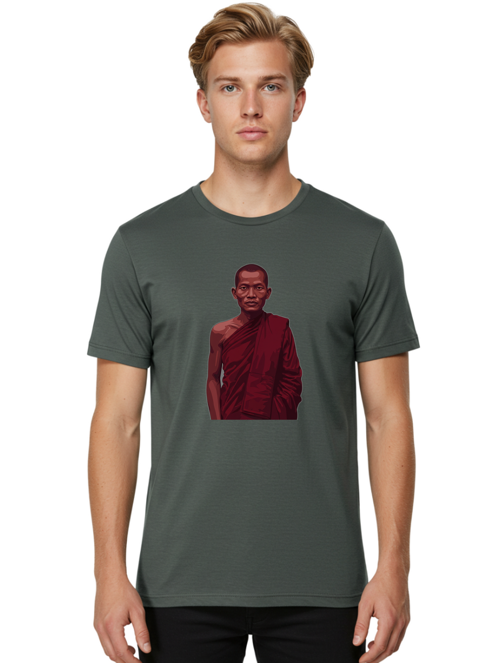 Buddhist-Monk-2 Men'S Graphic Tee, 100% Cotton, Comfortable Casual Summer Wear, Machine Washable, Vintage Camera, Old Camera, Antique Camera, Black Camera, Classic Photography, Photography Equipment, Nostalgic Device, Film Camera, Camera Art Bag225