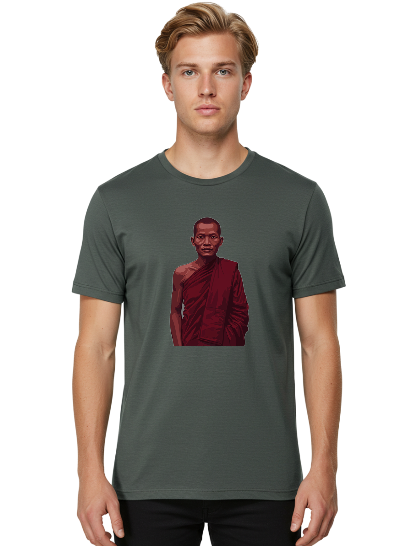 Buddhist-Monk-2 Men'S Graphic Tee, 100% Cotton, Comfortable Casual Summer Wear, Machine Washable, Vintage Camera, Old Camera, Antique Camera, Black Camera, Classic Photography, Photography Equipment, Nostalgic Device, Film Camera, Camera Art Bag225
