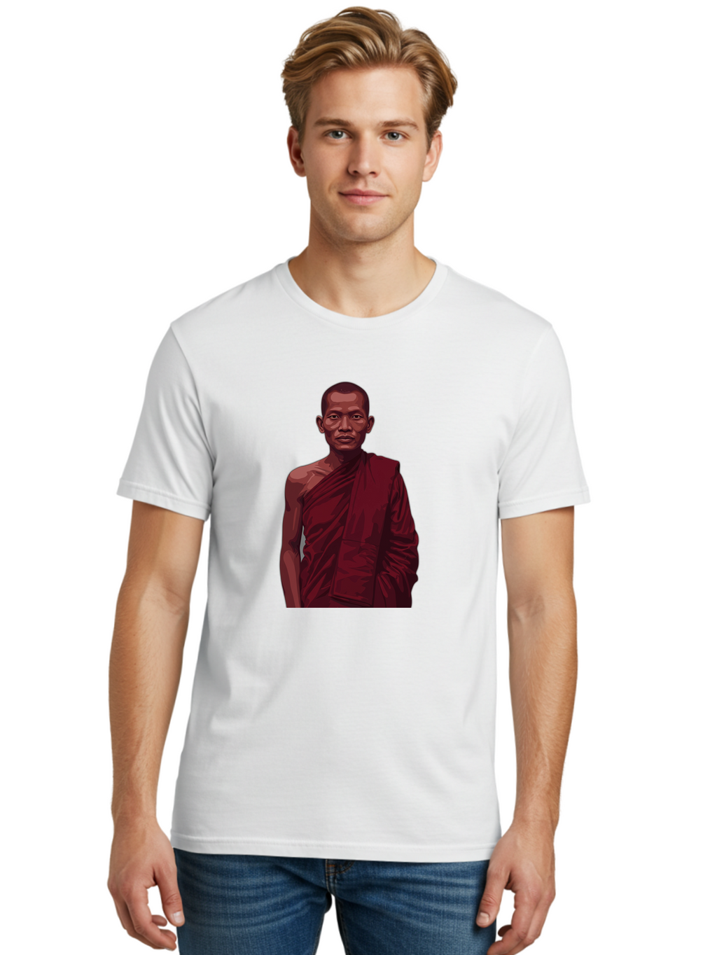 Buddhist-Monk-2 Men'S Graphic Tee, 100% Cotton, Comfortable Casual Summer Wear, Machine Washable, Vintage Camera, Old Camera, Antique Camera, Black Camera, Classic Photography, Photography Equipment, Nostalgic Device, Film Camera, Camera Art Bag225