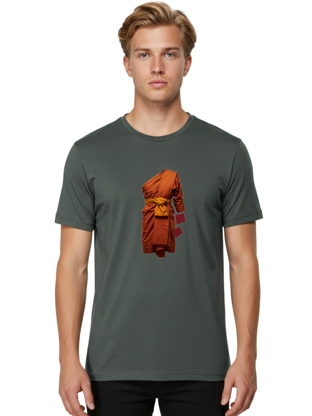 Buddhist-Monk-Robe-1 Men'S Graphic Tee, 100% Cotton, Comfortable Casual Summer Wear, Machine Washable, Vintage Camera, Old Camera, Antique Camera, Black Camera, Classic Photography, Photography Equipment, Nostalgic Device, Film Camera, Bag228
