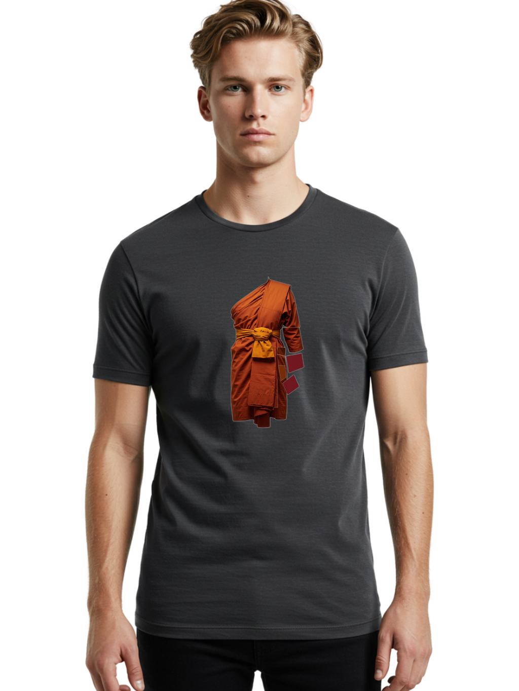 Buddhist-Monk-Robe-1 Men'S Graphic Tee, 100% Cotton, Comfortable Casual Summer Wear, Machine Washable, Vintage Camera, Old Camera, Antique Camera, Black Camera, Classic Photography, Photography Equipment, Nostalgic Device, Film Camera, Bag228