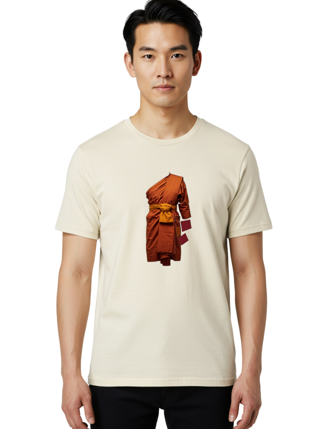 Buddhist-Monk-Robe-1 Men'S Graphic Tee, 100% Cotton, Comfortable Casual Summer Wear, Machine Washable, Vintage Camera, Old Camera, Antique Camera, Black Camera, Classic Photography, Photography Equipment, Nostalgic Device, Film Camera, Bag228