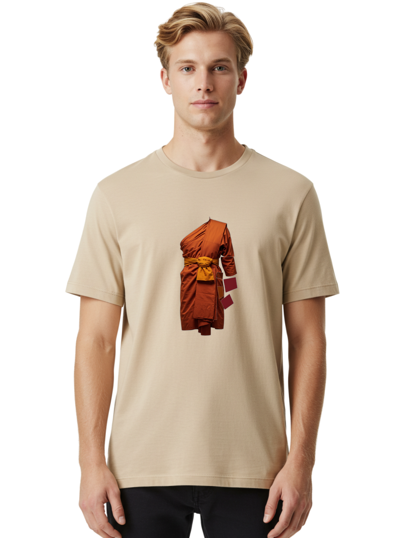 Buddhist-Monk-Robe-1 Men'S Graphic Tee, 100% Cotton, Comfortable Casual Summer Wear, Machine Washable, Vintage Camera, Old Camera, Antique Camera, Black Camera, Classic Photography, Photography Equipment, Nostalgic Device, Film Camera, Bag228