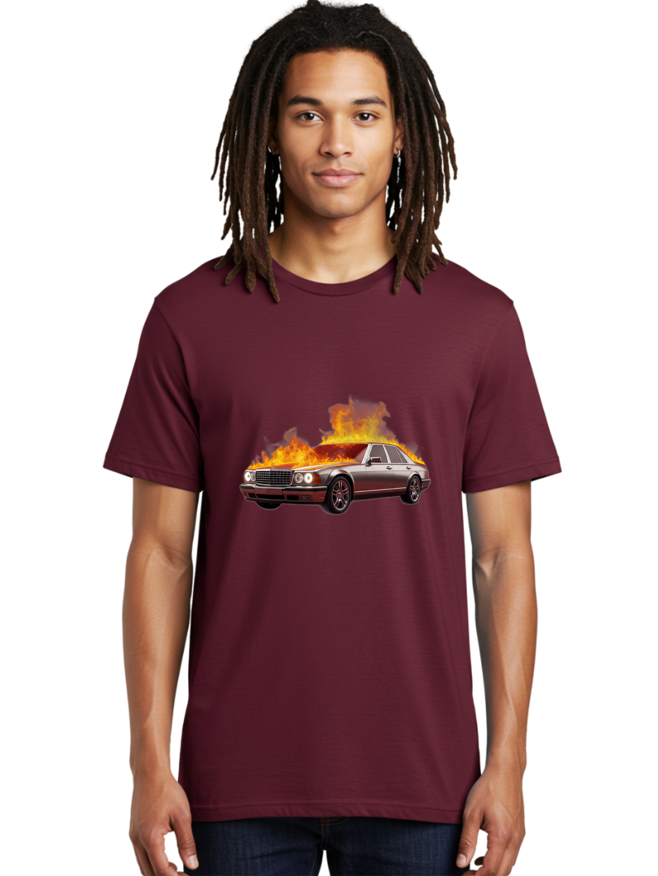 Burning-Mercedes Men'S Graphic Tee, 100% Cotton, Comfortable Casual Summer Wear, Machine Washable, Vintage Camera, Old Camera, Antique Camera, Black Camera, Classic Photography, Photography Equipment, Nostalgic Device, Film Camera, Camera Art Bag234
