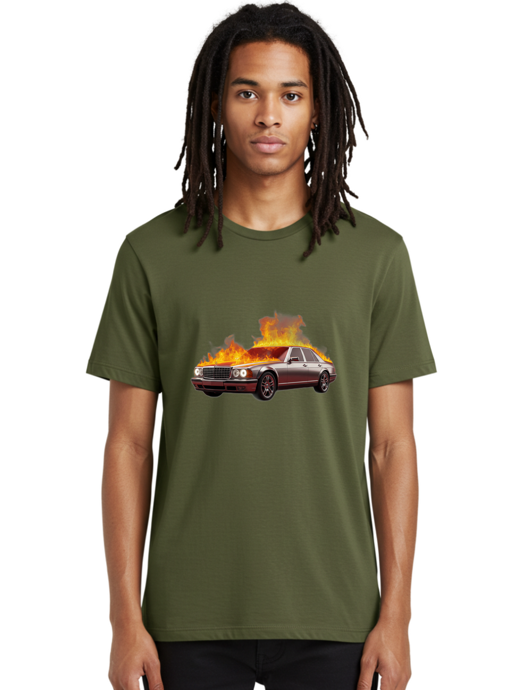 Burning-Mercedes Men'S Graphic Tee, 100% Cotton, Comfortable Casual Summer Wear, Machine Washable, Vintage Camera, Old Camera, Antique Camera, Black Camera, Classic Photography, Photography Equipment, Nostalgic Device, Film Camera, Camera Art Bag234
