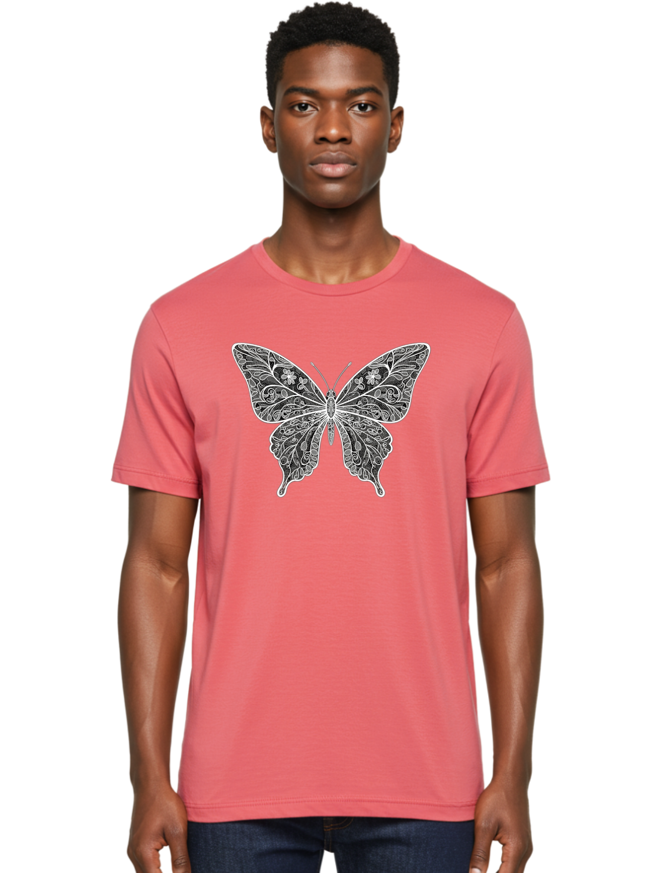 Butterfly Men'S Graphic Tee, 100% Cotton, Comfortable Casual Summer Wear, Machine Washable, Vintage Camera, Old Camera, Antique Camera, Black Camera, Classic Photography, Photography Equipment, Nostalgic Device, Film Camera, Camera Art Bag236