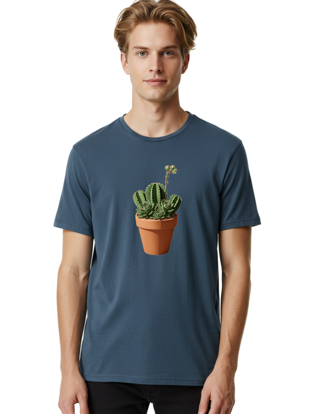 Cactus-In-Terracotta-Pot Men'S Graphic Tee, 100% Cotton, Comfortable Casual Summer Wear, Machine Washable, Vintage Camera, Old Camera, Antique Camera, Black Camera, Classic Photography, Photography Equipment, Nostalgic Device, Film Camera, Bag237