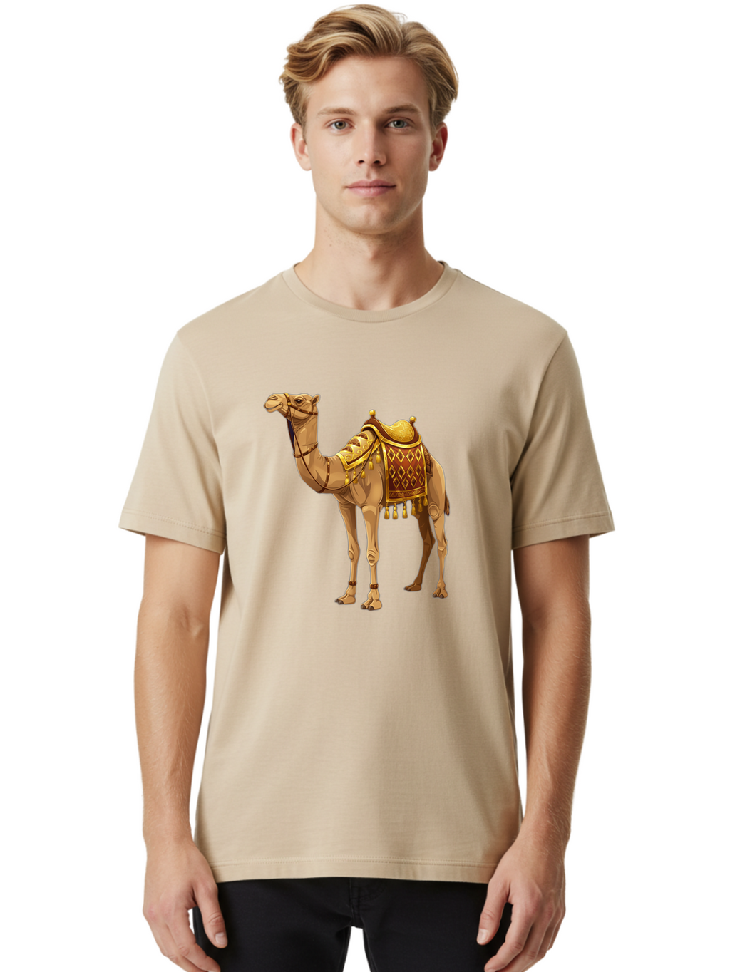 Camel-1 Men'S Graphic Tee, 100% Cotton, Comfortable Casual Summer Wear, Machine Washable, Vintage Camera, Old Camera, Antique Camera, Black Camera, Classic Photography, Photography Equipment, Nostalgic Device, Film Camera, Camera Art Bag239