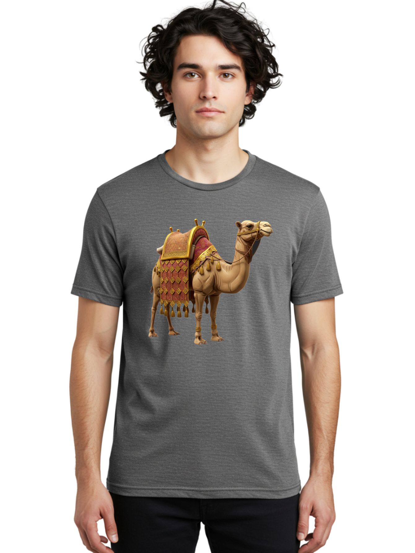 Camel-2 Men'S Graphic Tee, 100% Cotton, Comfortable Casual Summer Wear, Machine Washable, Vintage Camera, Old Camera, Antique Camera, Black Camera, Classic Photography, Photography Equipment, Nostalgic Device, Film Camera, Camera Art Bag240