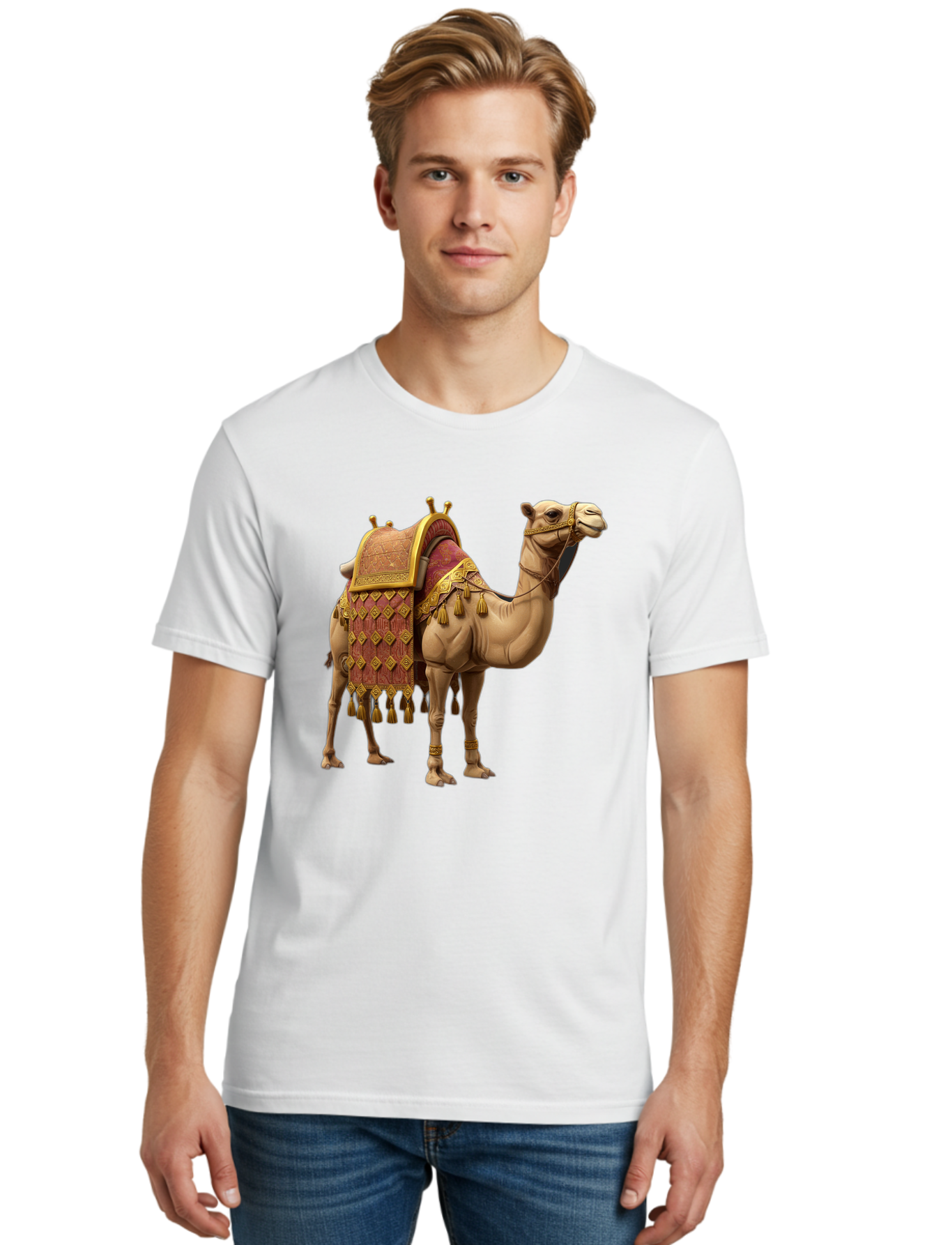Camel-2 Men'S Graphic Tee, 100% Cotton, Comfortable Casual Summer Wear, Machine Washable, Vintage Camera, Old Camera, Antique Camera, Black Camera, Classic Photography, Photography Equipment, Nostalgic Device, Film Camera, Camera Art Bag240