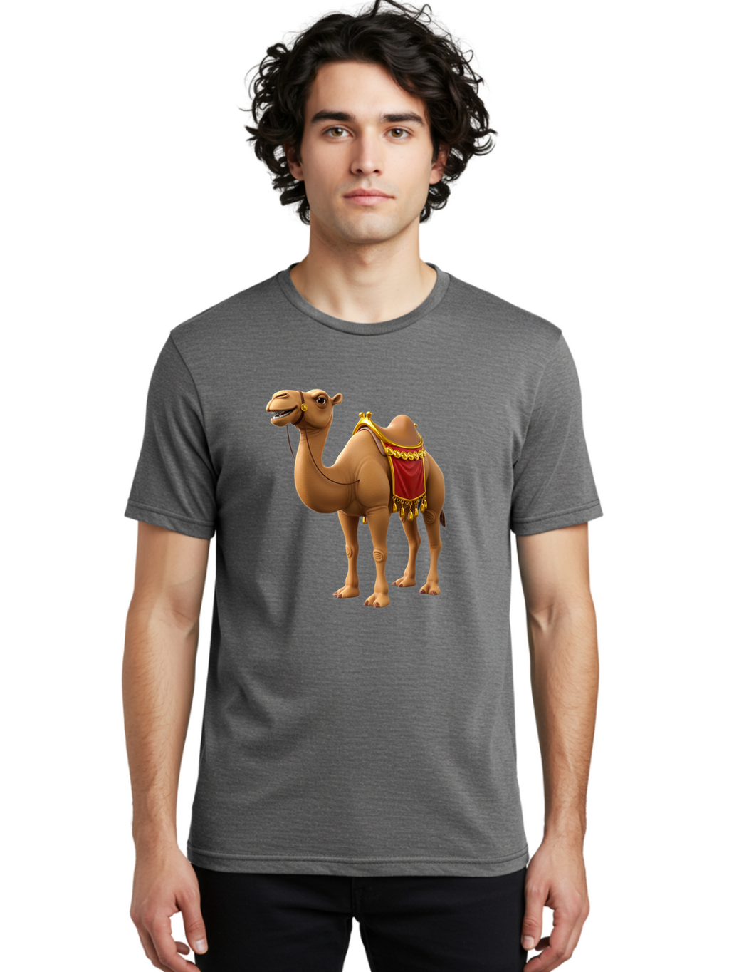 Camel-With-Red-Saddle Men'S Graphic Tee, 100% Cotton, Comfortable Casual Summer Wear, Machine Washable, Vintage Camera, Old Camera, Antique Camera, Black Camera, Classic Photography, Photography Equipment, Nostalgic Device, Film Camera, Bag242