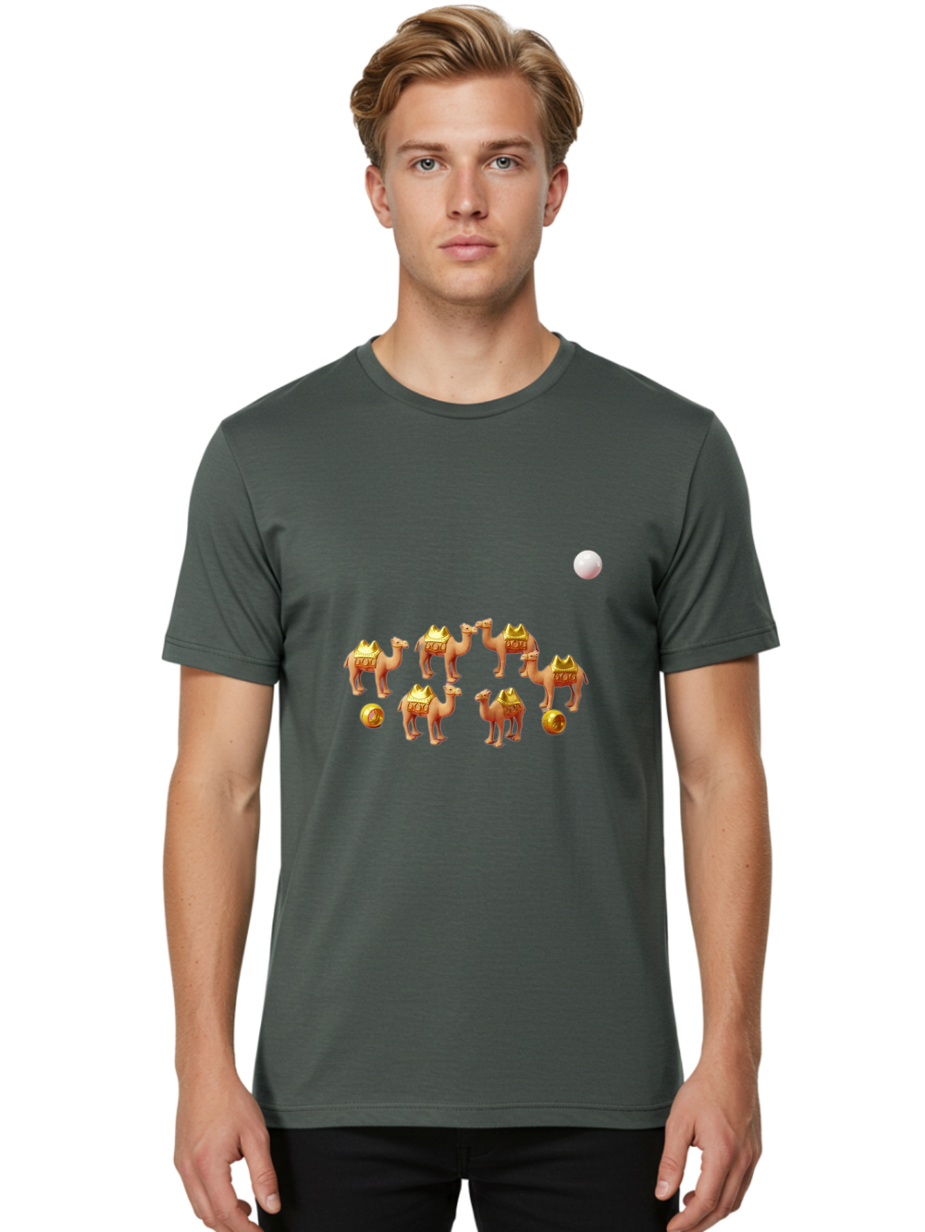 Camels-And-Treasure Men'S Graphic Tee, 100% Cotton, Comfortable Casual Summer Wear, Machine Washable, Vintage Camera, Old Camera, Antique Camera, Black Camera, Classic Photography, Photography Equipment, Nostalgic Device, Film Camera, Bag244