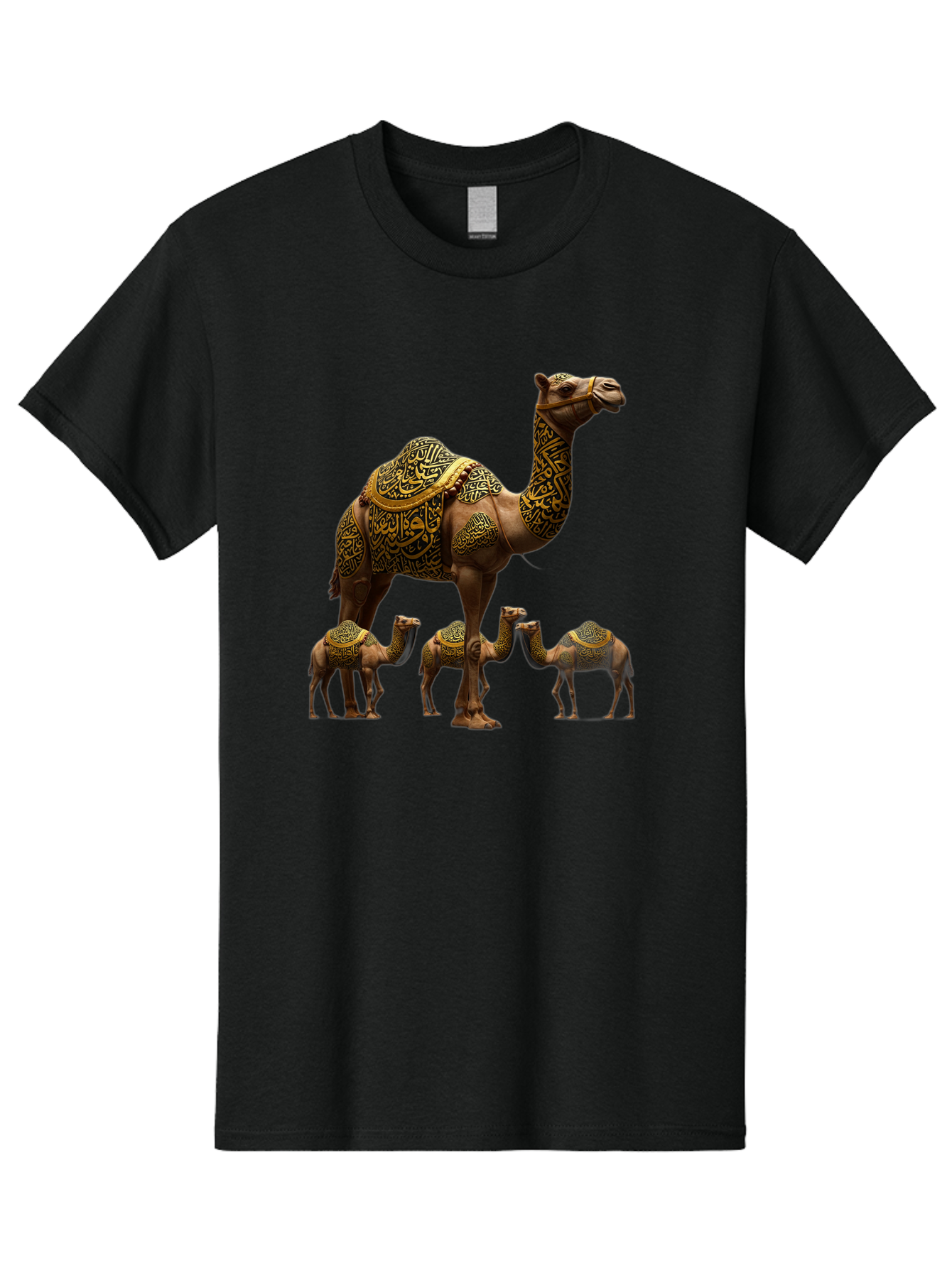 Camels-With-Arabic-Calligraphy Men'S Graphic Tee, 100% Cotton, Comfortable Casual Summer Wear, Machine Washable, Vintage Camera, Old Camera, Antique Camera, Black Camera, Classic Photography, Photography Equipment, Nostalgic Device, Bag245