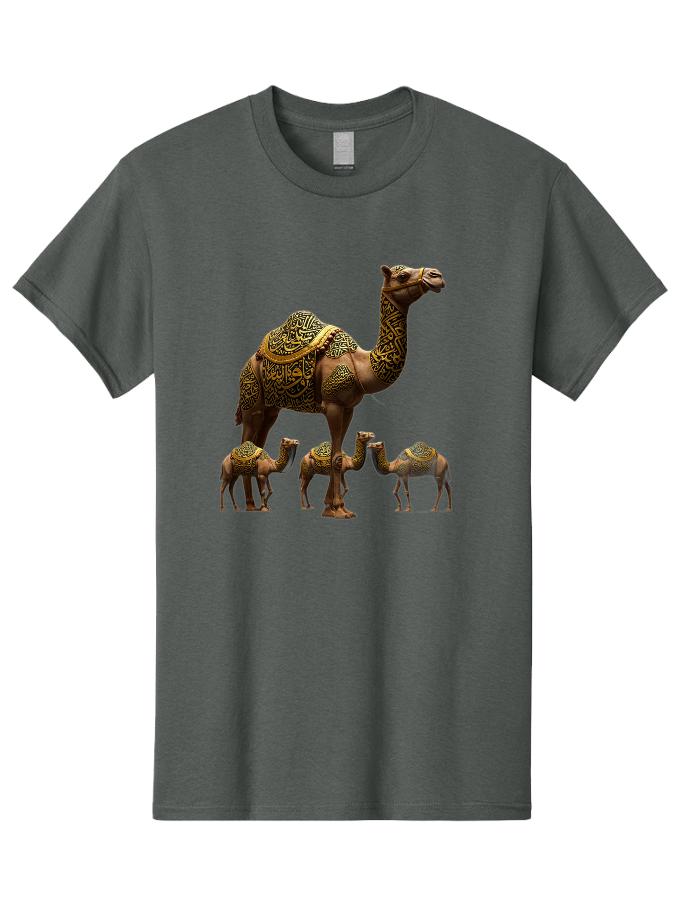 Camels-With-Arabic-Calligraphy Men'S Graphic Tee, 100% Cotton, Comfortable Casual Summer Wear, Machine Washable, Vintage Camera, Old Camera, Antique Camera, Black Camera, Classic Photography, Photography Equipment, Nostalgic Device, Bag245