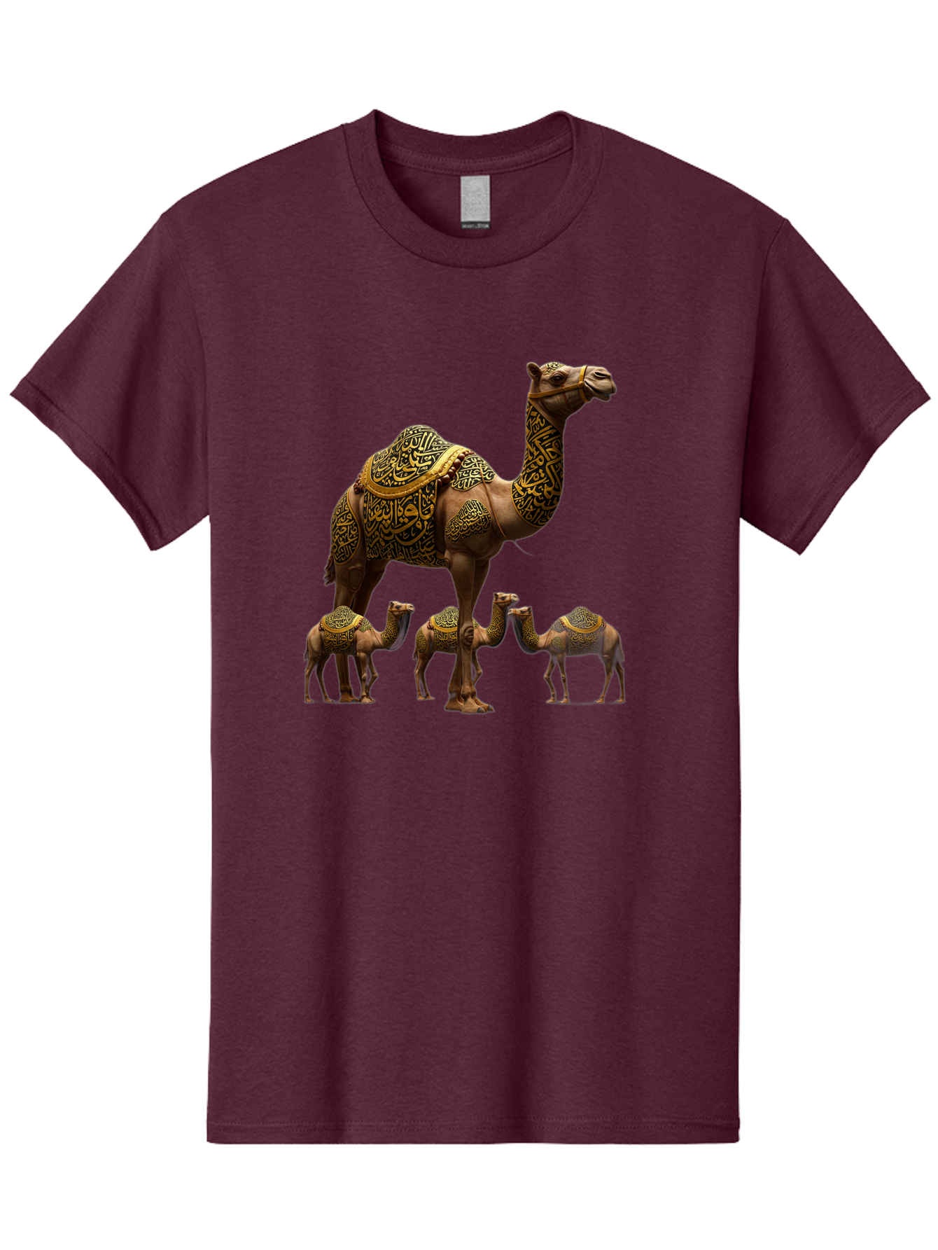 Camels-With-Arabic-Calligraphy Men'S Graphic Tee, 100% Cotton, Comfortable Casual Summer Wear, Machine Washable, Vintage Camera, Old Camera, Antique Camera, Black Camera, Classic Photography, Photography Equipment, Nostalgic Device, Bag245