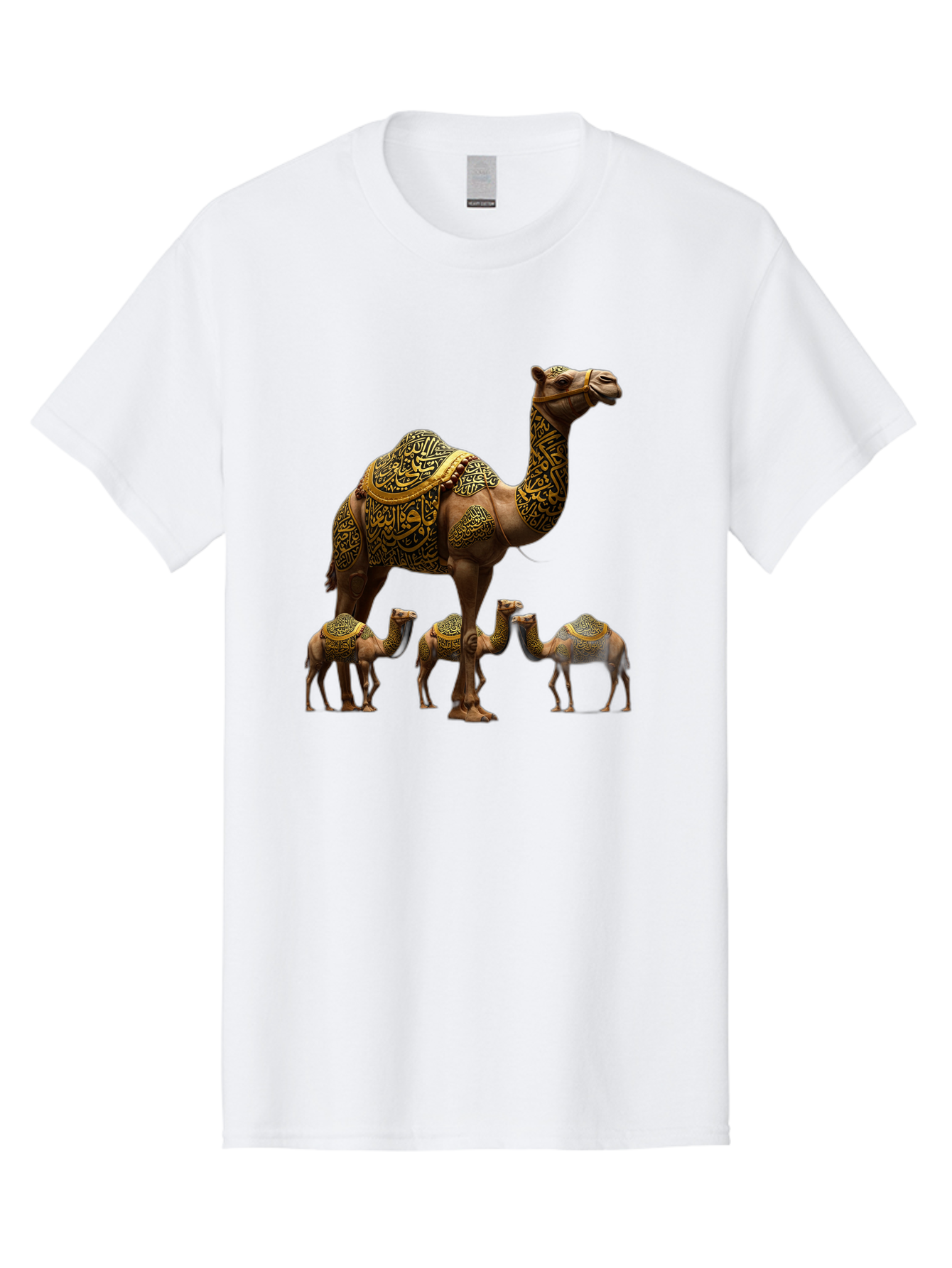 Camels-With-Arabic-Calligraphy Men'S Graphic Tee, 100% Cotton, Comfortable Casual Summer Wear, Machine Washable, Vintage Camera, Old Camera, Antique Camera, Black Camera, Classic Photography, Photography Equipment, Nostalgic Device, Bag245