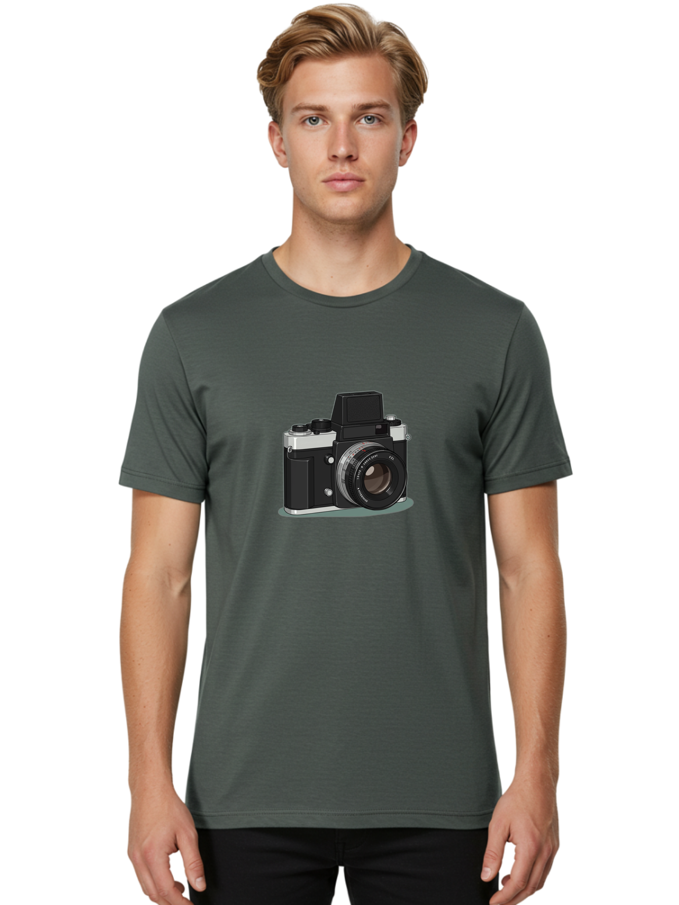 Camera Men'S Graphic Tee, 100% Cotton, Comfortable Casual Summer Wear, Machine Washable, Vintage Camera, Old Camera, Antique Camera, Black Camera, Classic Photography, Photography Equipment, Nostalgic Device, Film Camera, Camera Art Bag246