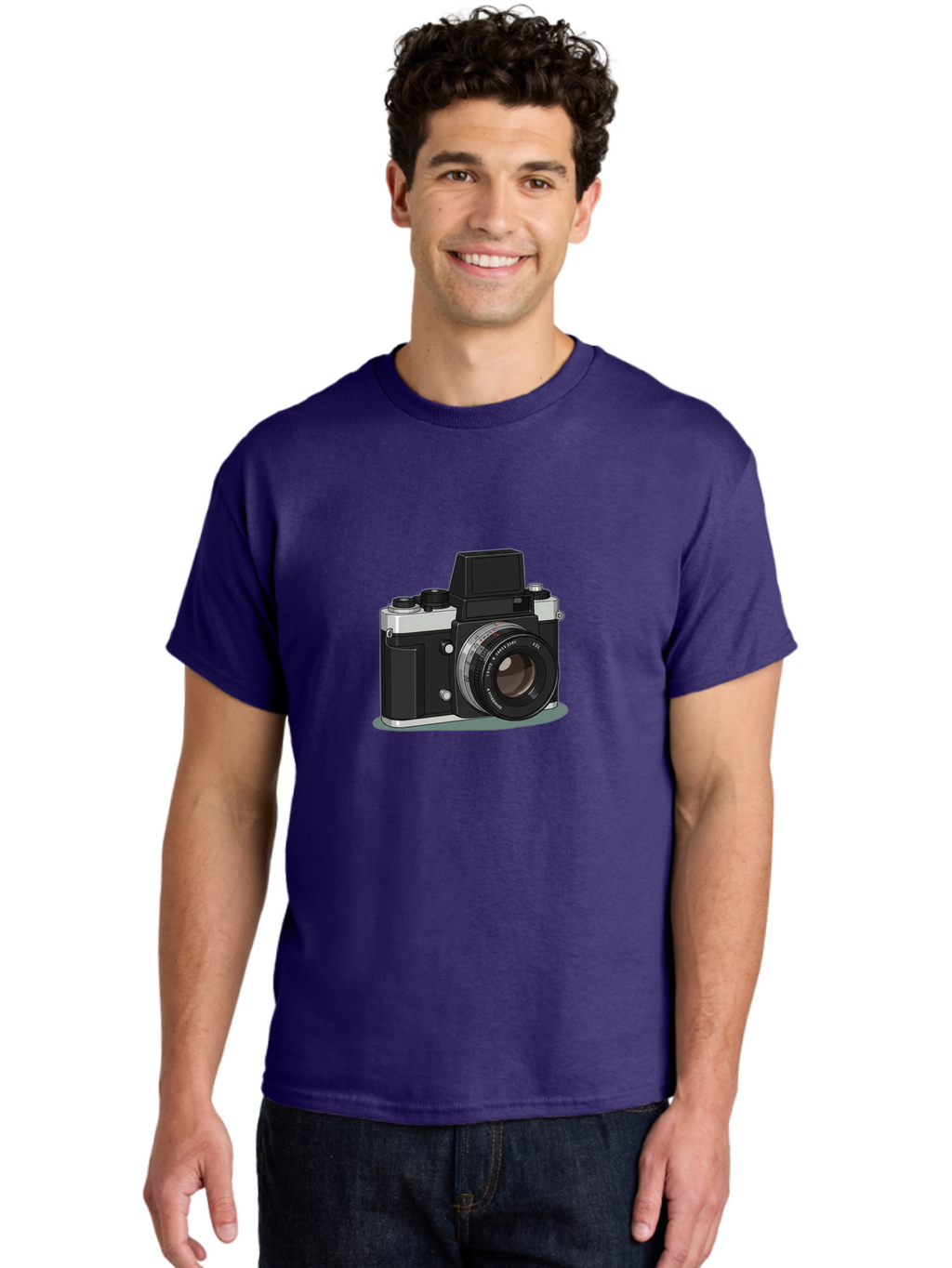 Camera Men'S Graphic Tee, 100% Cotton, Comfortable Casual Summer Wear, Machine Washable, Vintage Camera, Old Camera, Antique Camera, Black Camera, Classic Photography, Photography Equipment, Nostalgic Device, Film Camera, Camera Art Bag246