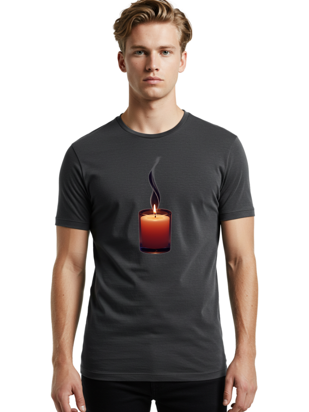 Candle-Flame Men'S Graphic Tee, 100% Cotton, Comfortable Casual Summer Wear, Machine Washable, Vintage Camera, Old Camera, Antique Camera, Black Camera, Classic Photography, Photography Equipment, Nostalgic Device, Film Camera, Camera Art Bag247