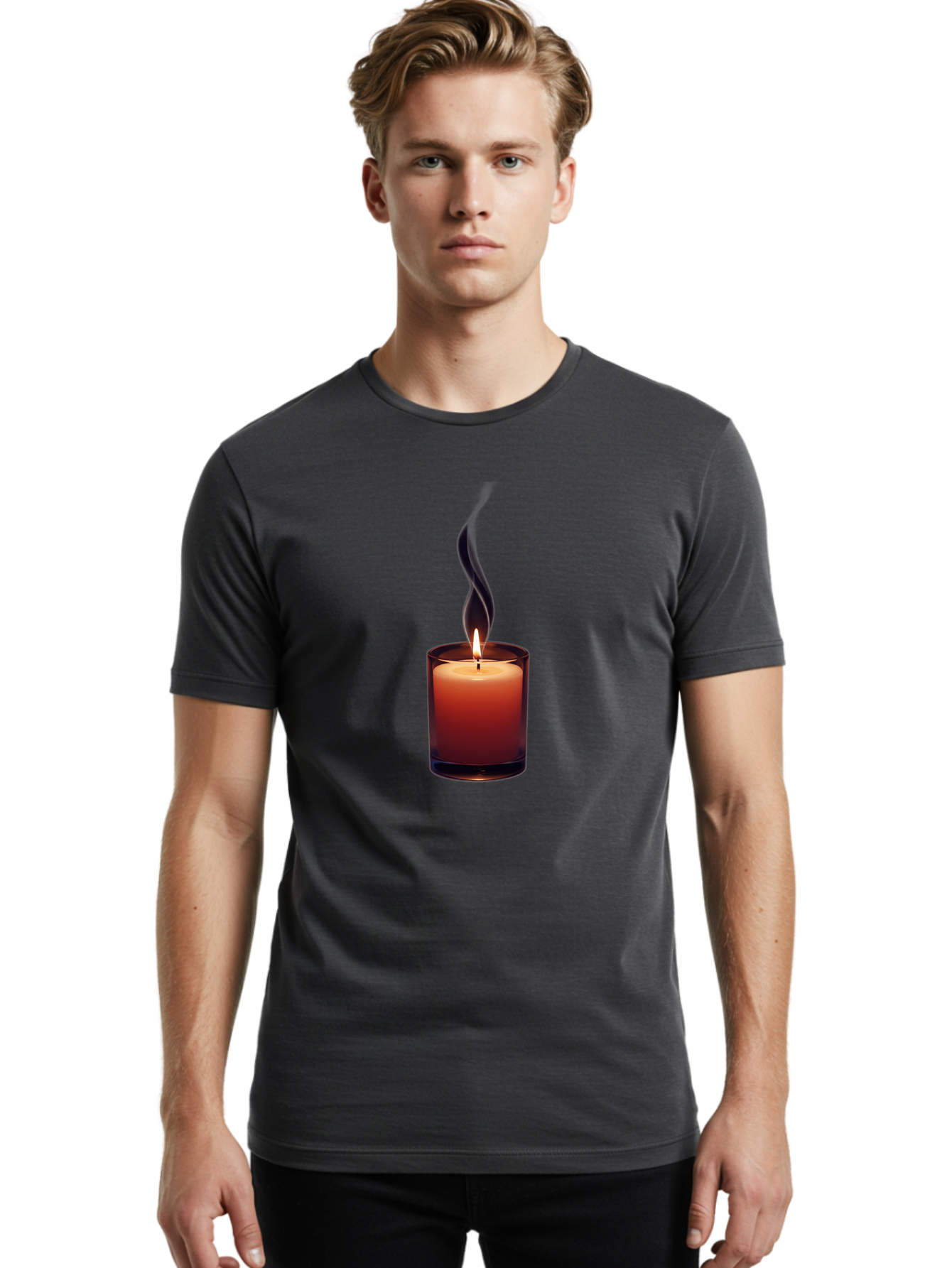 Candle-Flame Men'S Graphic Tee, 100% Cotton, Comfortable Casual Summer Wear, Machine Washable, Vintage Camera, Old Camera, Antique Camera, Black Camera, Classic Photography, Photography Equipment, Nostalgic Device, Film Camera, Camera Art Bag247