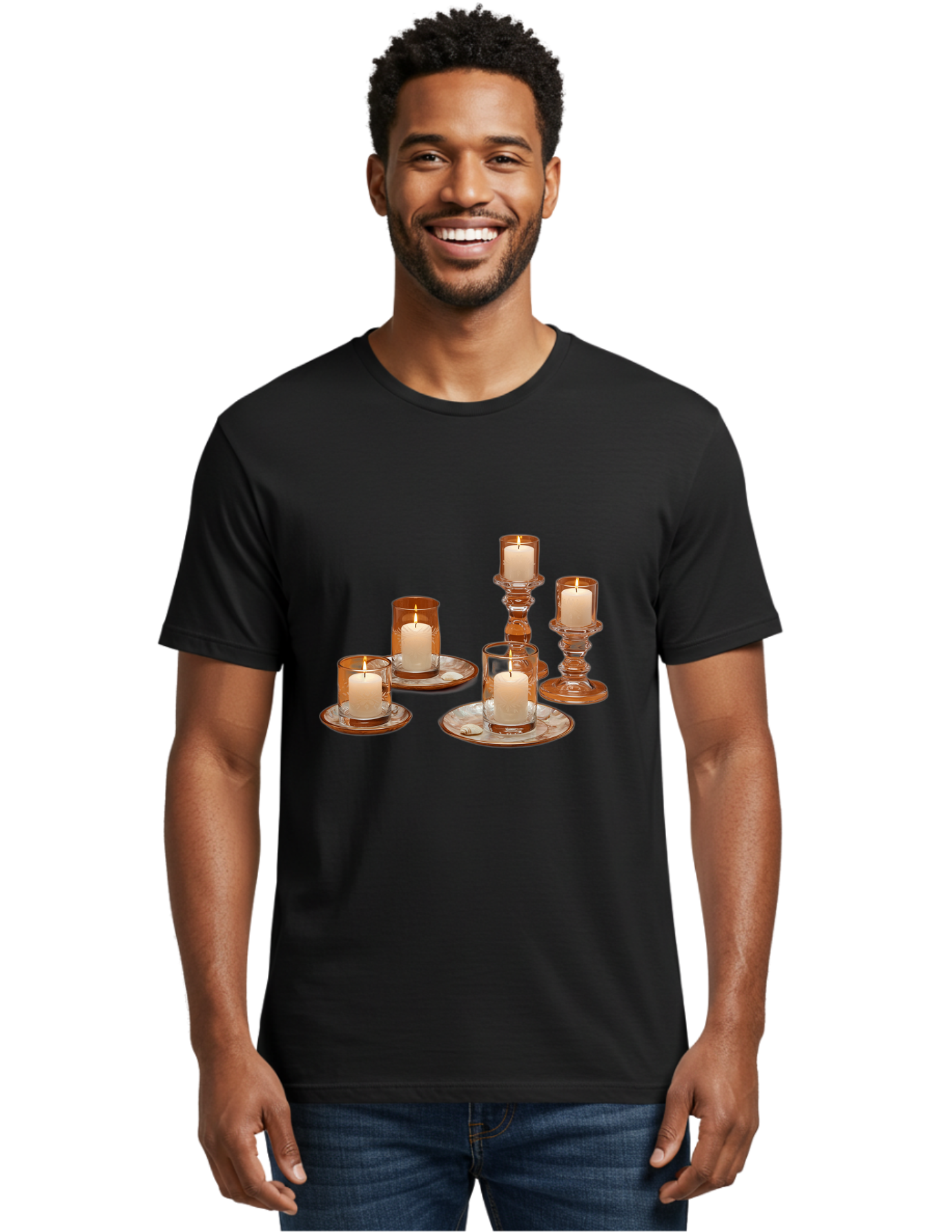 Candle-Holders-1 Men'S Graphic Tee, 100% Cotton, Comfortable Casual Summer Wear, Machine Washable, Vintage Camera, Old Camera, Antique Camera, Black Camera, Classic Photography, Photography Equipment, Nostalgic Device, Film Camera, Camera Art Bag251