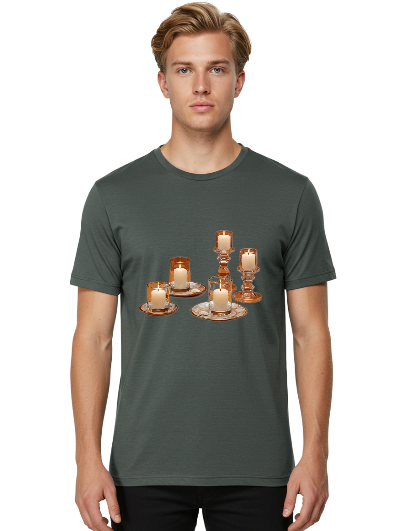 Candle-Holders-1 Men'S Graphic Tee, 100% Cotton, Comfortable Casual Summer Wear, Machine Washable, Vintage Camera, Old Camera, Antique Camera, Black Camera, Classic Photography, Photography Equipment, Nostalgic Device, Film Camera, Camera Art Bag251