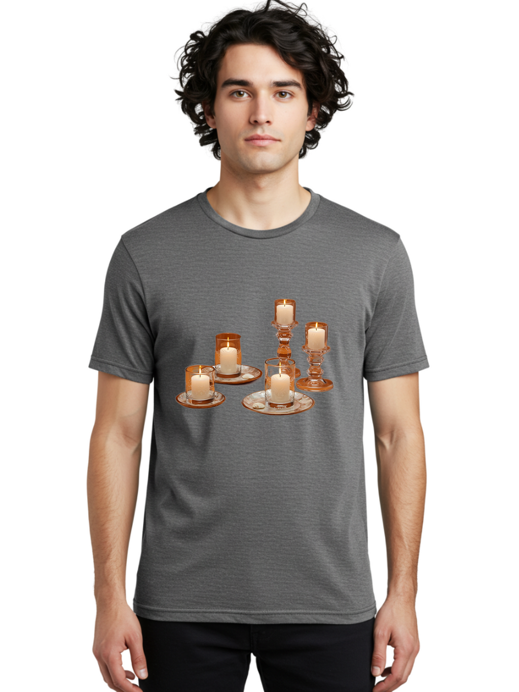 Candle-Holders-1 Men'S Graphic Tee, 100% Cotton, Comfortable Casual Summer Wear, Machine Washable, Vintage Camera, Old Camera, Antique Camera, Black Camera, Classic Photography, Photography Equipment, Nostalgic Device, Film Camera, Camera Art Bag251