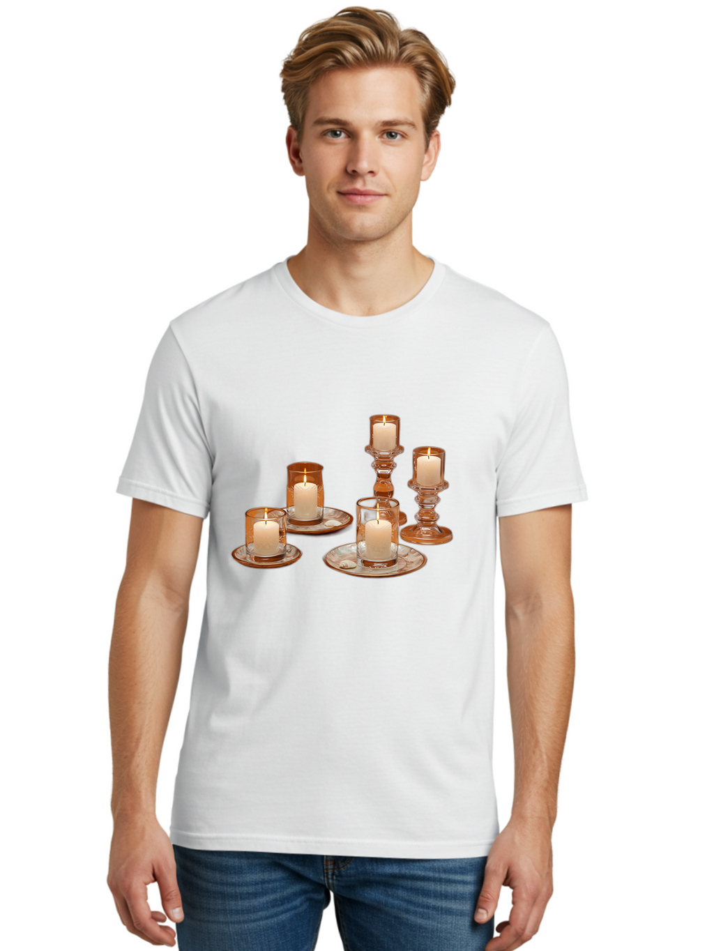 Candle-Holders-1 Men'S Graphic Tee, 100% Cotton, Comfortable Casual Summer Wear, Machine Washable, Vintage Camera, Old Camera, Antique Camera, Black Camera, Classic Photography, Photography Equipment, Nostalgic Device, Film Camera, Camera Art Bag251