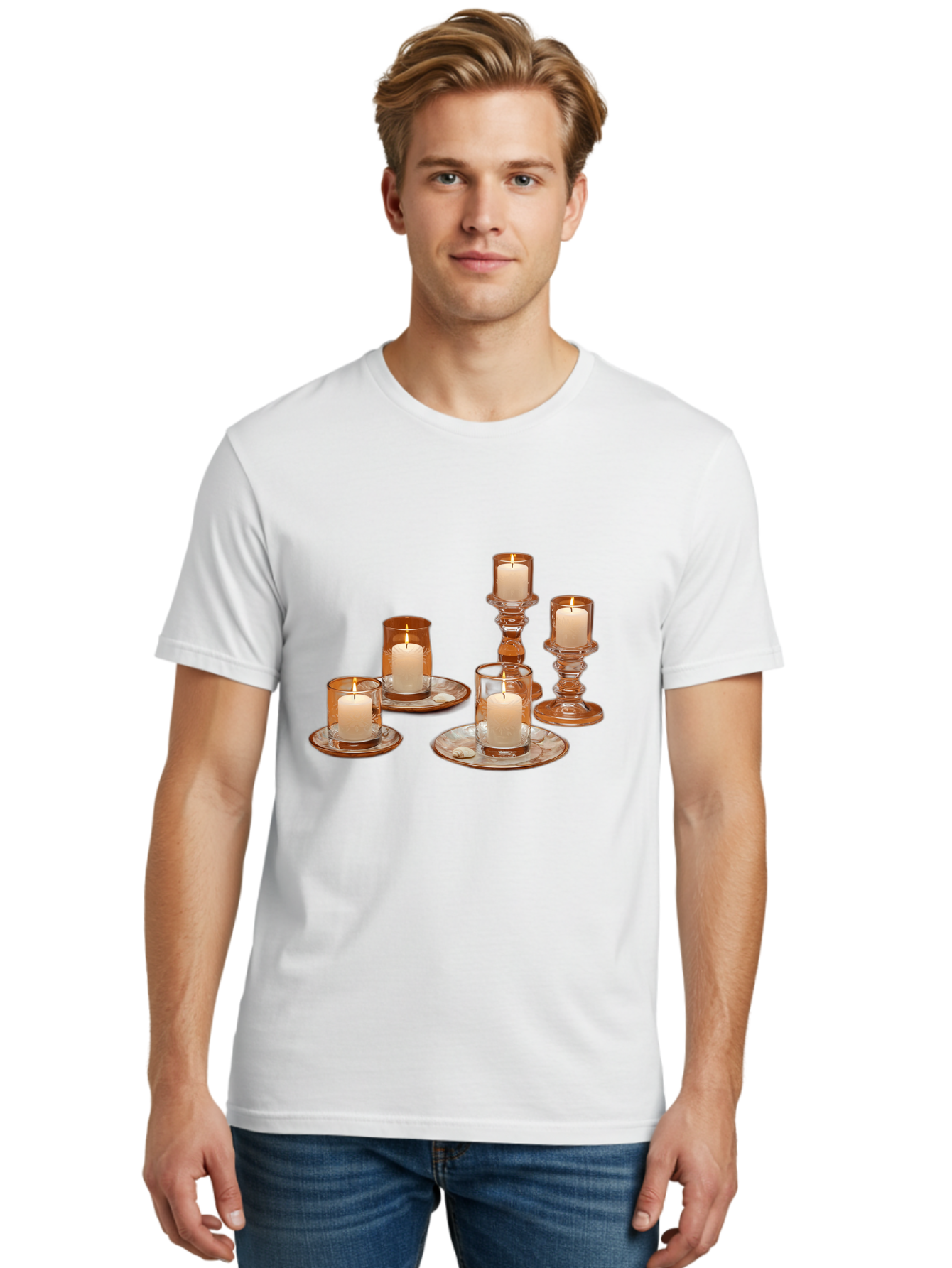Candle-Holders-1 Men'S Graphic Tee, 100% Cotton, Comfortable Casual Summer Wear, Machine Washable, Vintage Camera, Old Camera, Antique Camera, Black Camera, Classic Photography, Photography Equipment, Nostalgic Device, Film Camera, Camera Art Bag251