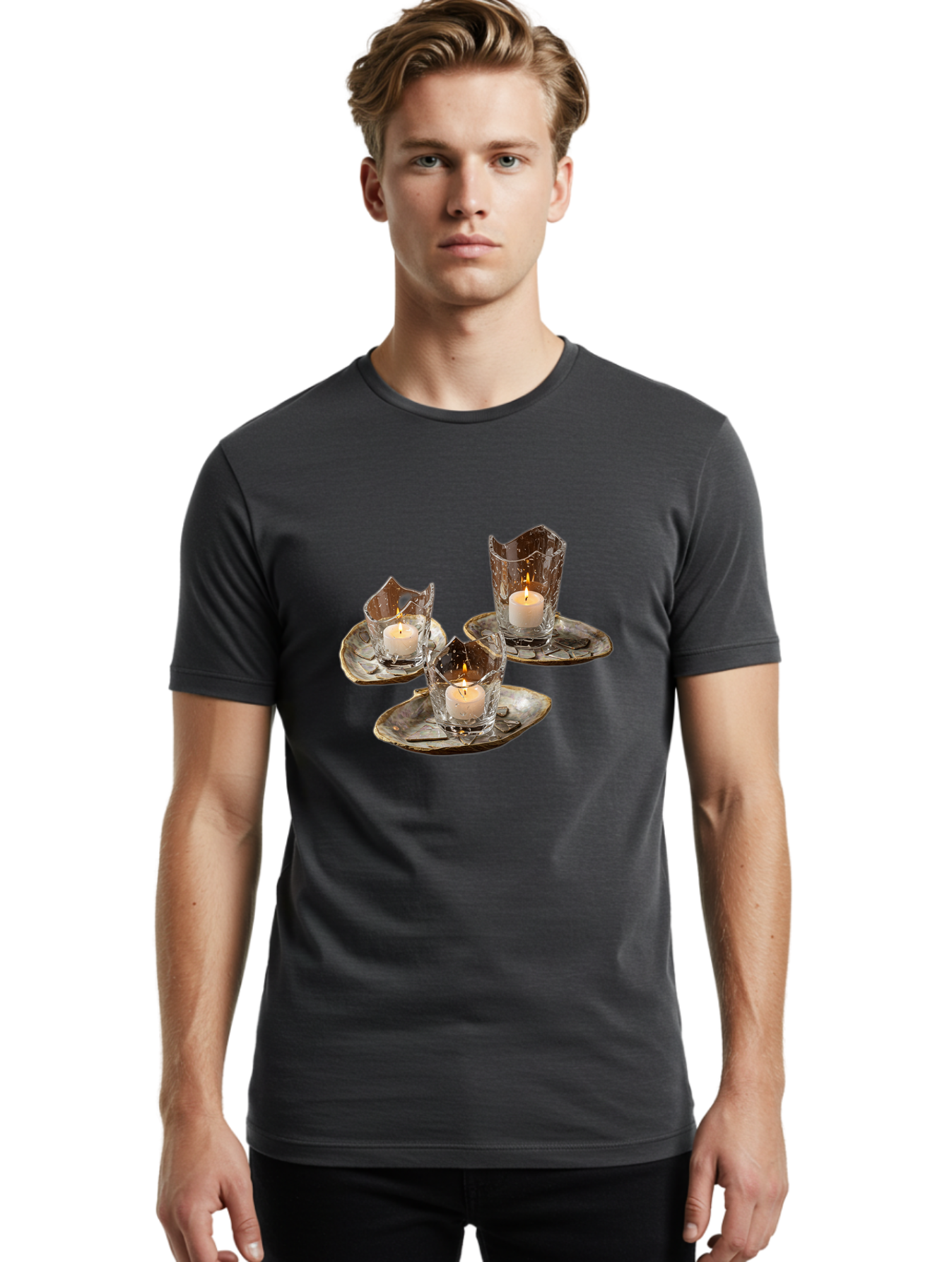 Candle-Holders-With-Tea-Lights Men'S Graphic Tee, 100% Cotton, Comfortable Casual Summer Wear, Machine Washable, Vintage Camera, Old Camera, Antique Camera, Black Camera, Classic Photography, Photography Equipment, Nostalgic Device, Bag253