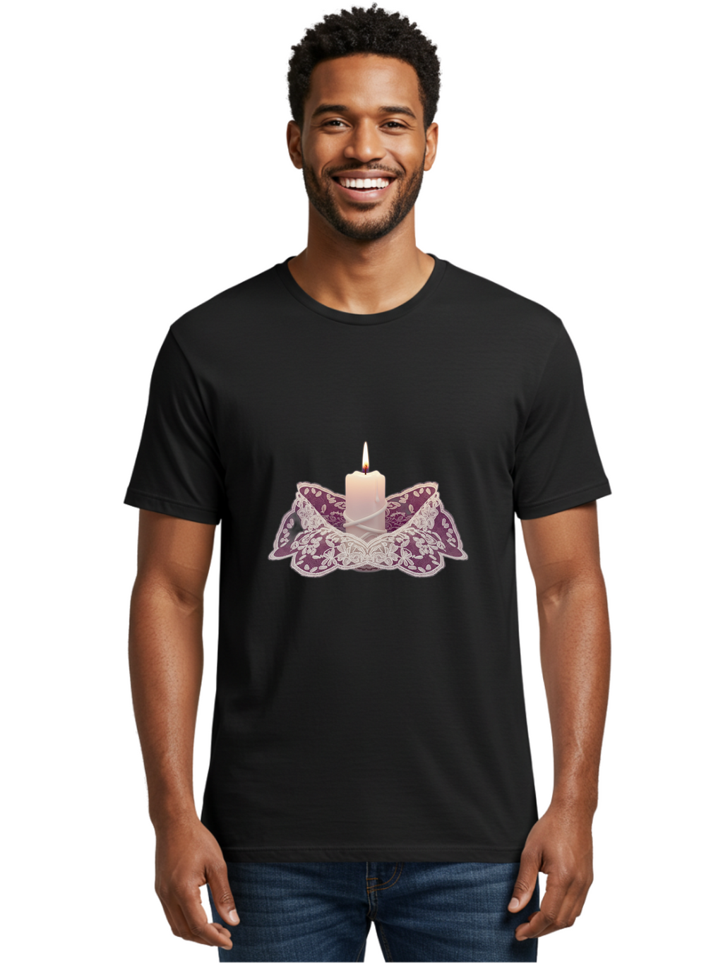 Candle-In-Lace-Holder Men'S Graphic Tee, 100% Cotton, Comfortable Casual Summer Wear, Machine Washable, Vintage Camera, Old Camera, Antique Camera, Black Camera, Classic Photography, Photography Equipment, Nostalgic Device, Film Camera, Bag255