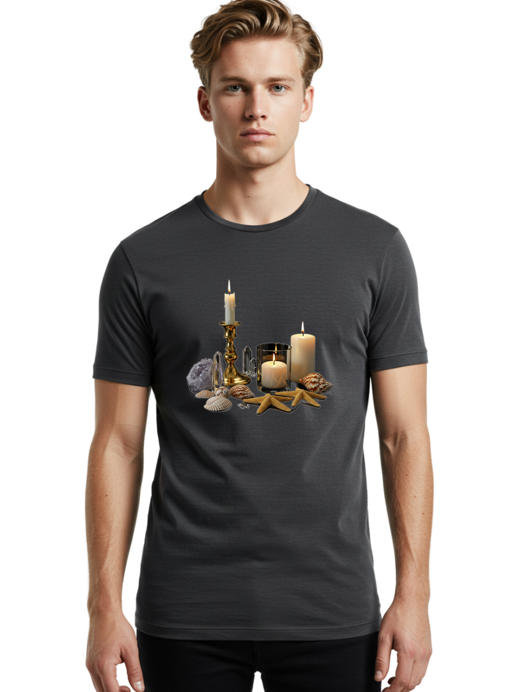Candles-And-Seashells Men'S Graphic Tee, 100% Cotton, Comfortable Casual Summer Wear, Machine Washable, Vintage Camera, Old Camera, Antique Camera, Black Camera, Classic Photography, Photography Equipment, Nostalgic Device, Film Camera, Bag258