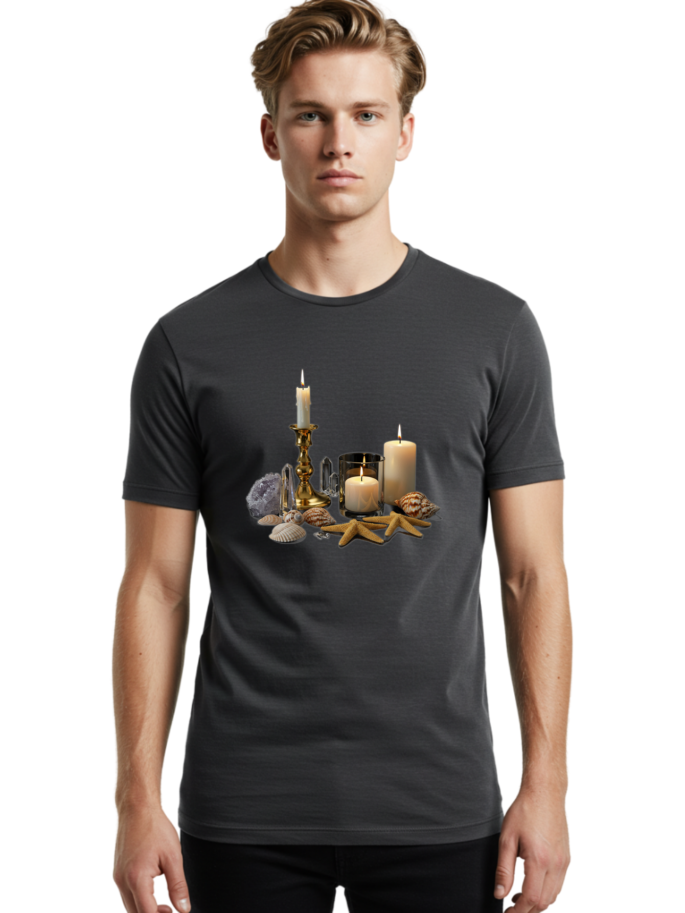 Candles-And-Seashells Men'S Graphic Tee, 100% Cotton, Comfortable Casual Summer Wear, Machine Washable, Vintage Camera, Old Camera, Antique Camera, Black Camera, Classic Photography, Photography Equipment, Nostalgic Device, Film Camera, Bag258