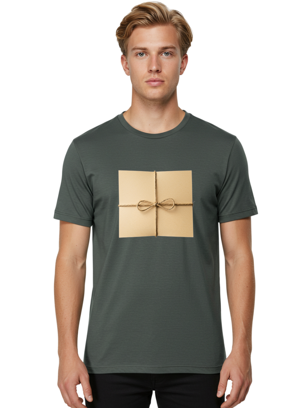 Card-With-Twine Men'S Graphic Tee, 100% Cotton, Comfortable Casual Summer Wear, Machine Washable, Vintage Camera, Old Camera, Antique Camera, Black Camera, Classic Photography, Photography Equipment, Nostalgic Device, Film Camera, Camera Art Bag259