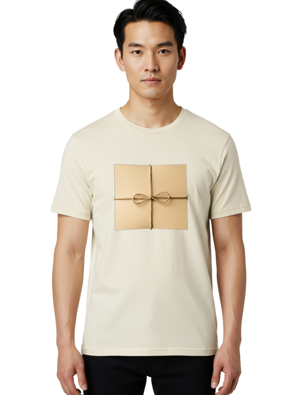 Card-With-Twine Men'S Graphic Tee, 100% Cotton, Comfortable Casual Summer Wear, Machine Washable, Vintage Camera, Old Camera, Antique Camera, Black Camera, Classic Photography, Photography Equipment, Nostalgic Device, Film Camera, Camera Art Bag259