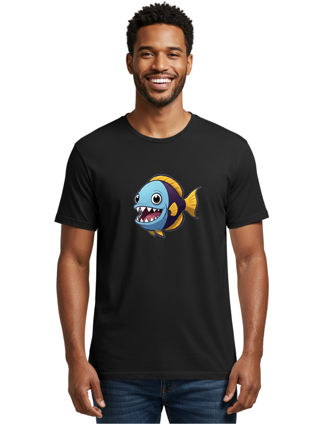 Cartoon-Fish Men'S Graphic Tee, 100% Cotton, Comfortable Casual Summer Wear, Machine Washable, Vintage Camera, Old Camera, Antique Camera, Black Camera, Classic Photography, Photography Equipment, Nostalgic Device, Film Camera, Camera Art Bag262