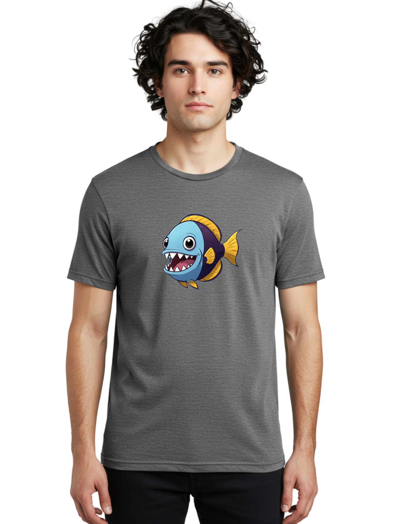 Cartoon-Fish Men'S Graphic Tee, 100% Cotton, Comfortable Casual Summer Wear, Machine Washable, Vintage Camera, Old Camera, Antique Camera, Black Camera, Classic Photography, Photography Equipment, Nostalgic Device, Film Camera, Camera Art Bag262