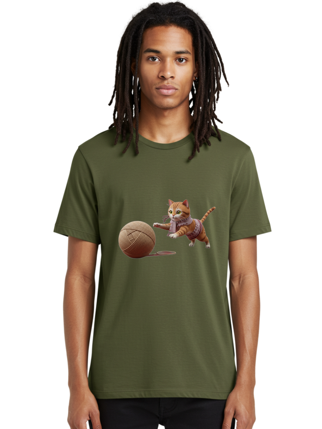 Cat-Playing-With-Yarn-Ball Men'S Graphic Tee, 100% Cotton, Comfortable Casual Summer Wear, Machine Washable, Vintage Camera, Old Camera, Antique Camera, Black Camera, Classic Photography, Photography Equipment, Nostalgic Device, Film Camera, Bag264