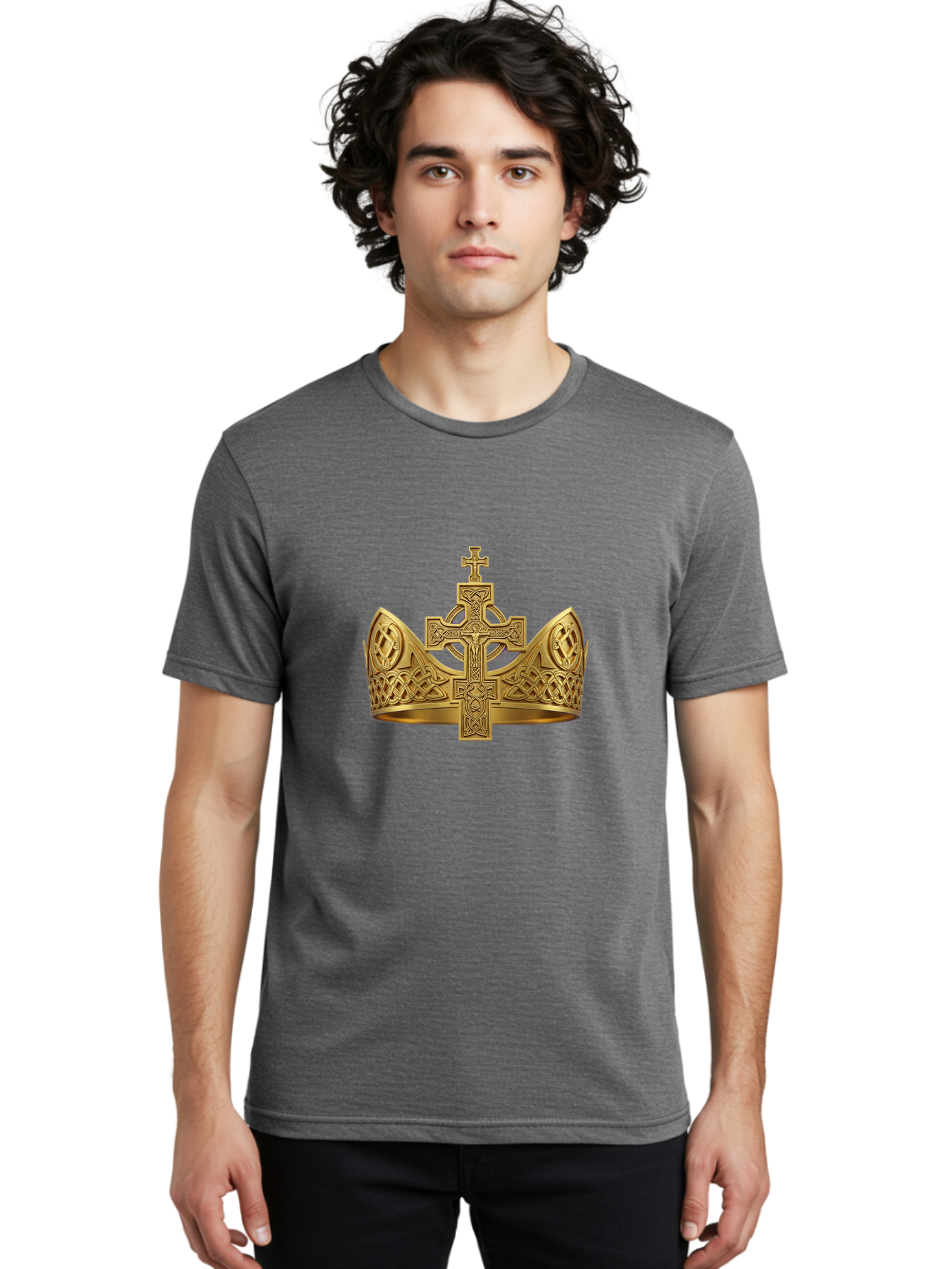 Celtic-Cross-Crown Men'S Graphic Tee, 100% Cotton, Comfortable Casual Summer Wear, Machine Washable, Vintage Camera, Old Camera, Antique Camera, Black Camera, Classic Photography, Photography Equipment, Nostalgic Device, Film Camera, Bag268