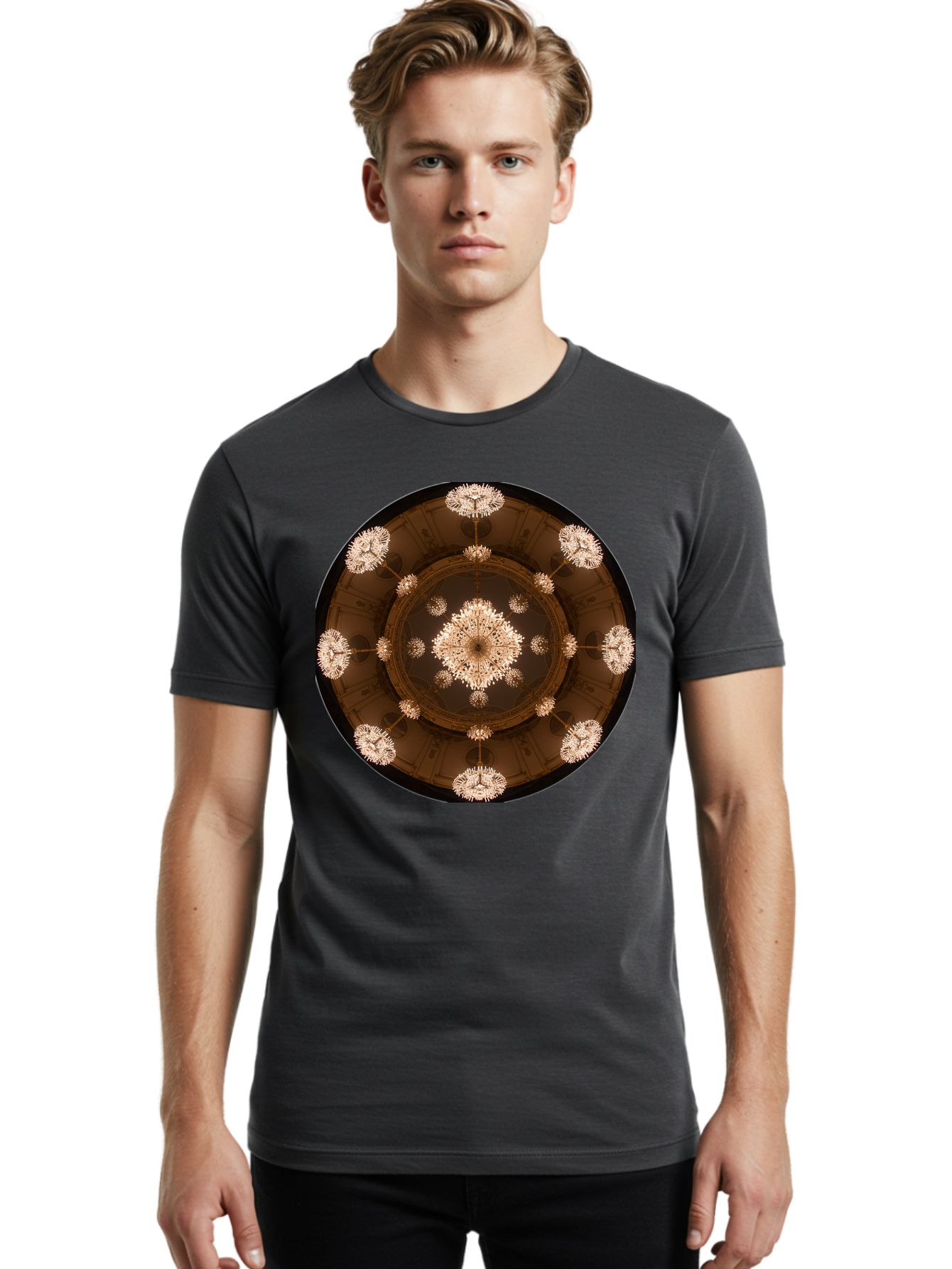 Chandelier-Dome Men'S Graphic Tee, 100% Cotton, Comfortable Casual Summer Wear, Machine Washable, Vintage Camera, Old Camera, Antique Camera, Black Camera, Classic Photography, Photography Equipment, Nostalgic Device, Film Camera, Camera Art Bag274